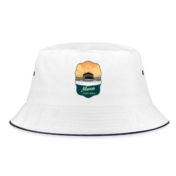 Insigne de voyage Mecca Kaaba Vintage Sunset - Bob - blanc/marine - Devant