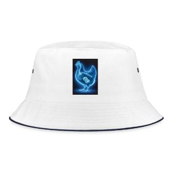 Neon Poulet Fetal Art - Bucket Hat - white/navy - Front