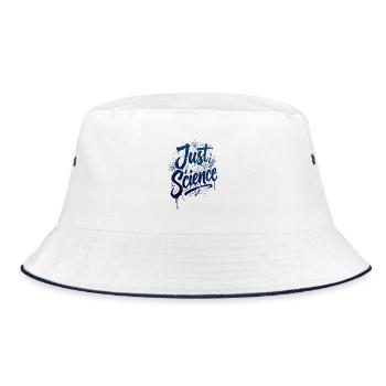 Just Science Blue Splash - Bucket Hat - white/navy - Front