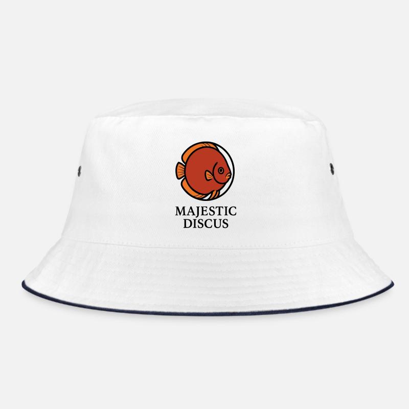Majestätischer kreisförmiger Diskusfisch-Logo Bucket Hat