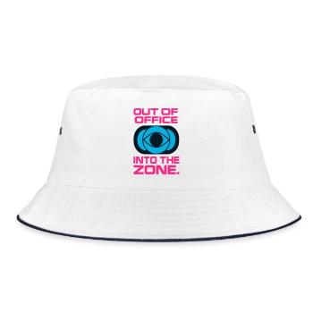 Out of Office Concentration Work Area - Bucket Hat - white/navy - Front