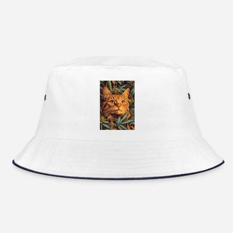 Katzengesicht im Hanfwald Bucket Hat
