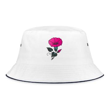 Fleurs roses florales vintage de la nature - Bob - blanc/marine - Devant