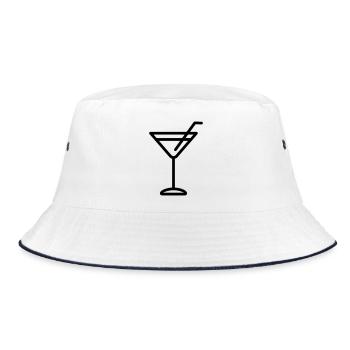 cocktail - Bucket Hat - white/navy - Front