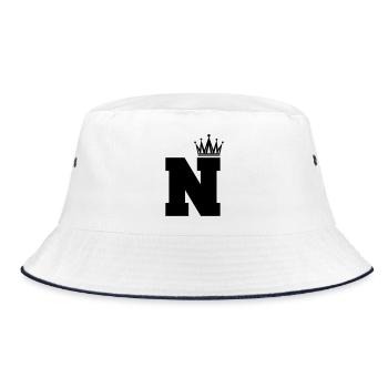 N Crown - Bucket Hat - white/navy - Front