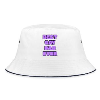 Pride des besten schwulen Vaters aller Zeiten - Bucket Hat - Weiß/Navy - Vorne