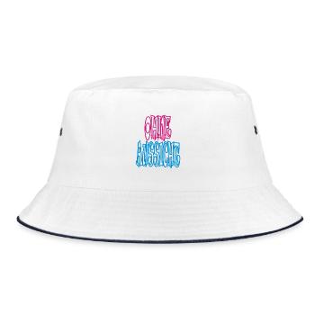 Without a view - Bucket Hat - white/navy - Front