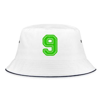 9 - Bucket Hat - Weiß/Navy - Vorne