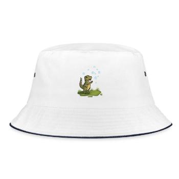 Dino bubble magic - Bucket Hat - white/navy - Front