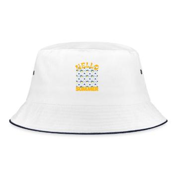 Bonjour le motif citron d’été - Bob - blanc/marine - Devant