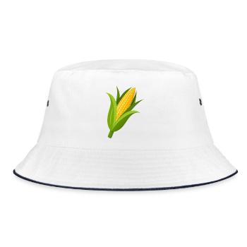 Corn stalk - Bucket Hat - white/navy - Front