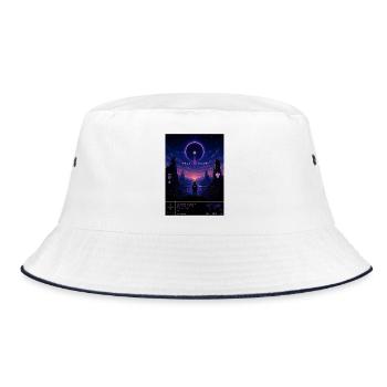 VOID//VISION – Pixel Void Dreams - Bucket Hat - white/navy - Front