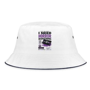 Horror Movies Real Terror Humor - Bucket Hat - white/navy - Front