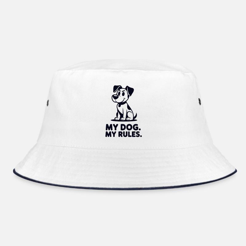 Motif du chien : Mes règles - Bob - blanc/marine