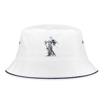 Eisige Göttin des Flusses - Bucket Hat - Weiß/Navy - Vorne