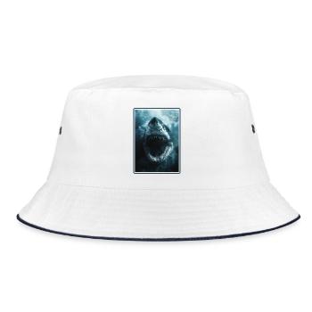 Megalodons Megalodon - Bucket Hat - white/navy - Front