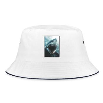 Megalodons Megalodon - Bucket Hat - white/navy - Front