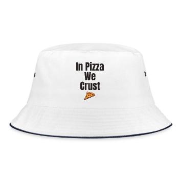 Dans la pizza, nous croûtons - Bob - blanc/marine - Devant