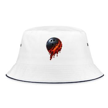Lava Bowling Ball - Bucket Hat - white/navy - Front