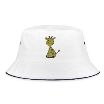 Giraffe funny - Bucket Hat - white/navy - Front