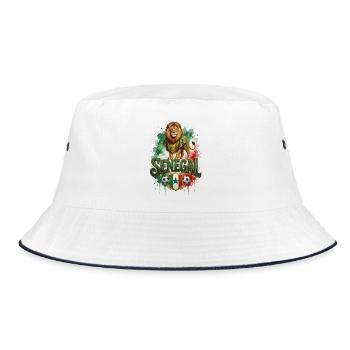 Senegal - Team from Africa - t-shirt - Afrika - Bucket Hat - white/navy - Front
