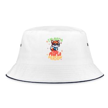 Introvert People - Bucket Hat - white/navy - Front