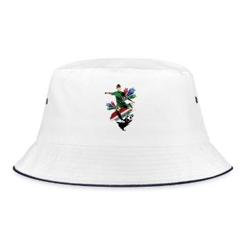 Irak - Iraq - Flags - Bucket Hat - white/navy - Front