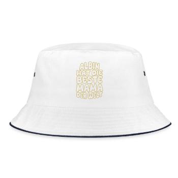 Mama Albin - Bucket Hat - Weiß/Navy - Vorne