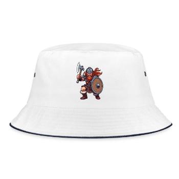 Germane Krieger - Bucket Hat - Weiß/Navy - Vorne