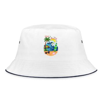 Sea Mood Beach & Vague - Bob - blanc/marine - Devant