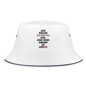 Tout le monde veut être un design de Spruch individuel - Bob - blanc/marine - Devant