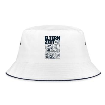 Elternzeit Multitasking Experte - Bucket Hat - Weiß/Navy - Vorne