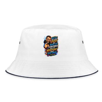 Lebensrhythmus – Höhepunkt kommt - Bucket Hat - Weiß/Navy - Vorne