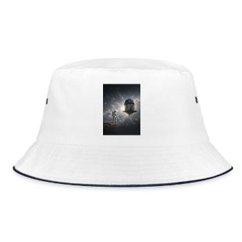 Astronaute et observatoire spatial dans l’espace - Bob - blanc/marine - Devant