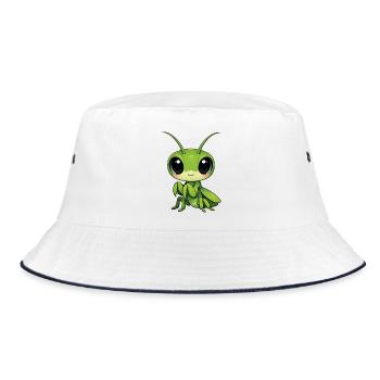 mantis - Bucket Hat - white/navy - Front