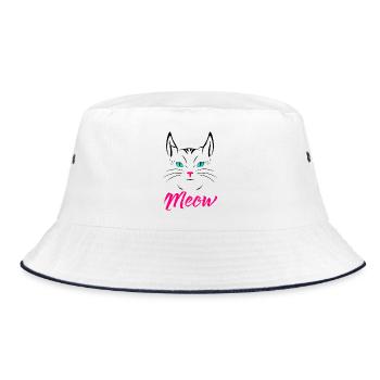 Miaulement de chat mignon - Bob - blanc/marine - Devant