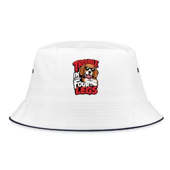 Beagle - Bucket Hat - white/navy - Front