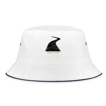 Trust the Journey Motivational Road Design - Bucket Hat - white/navy - Front