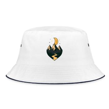 Unter Mond und Gipfeln - Bucket Hat - Weiß/Navy - Vorne