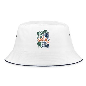Vintage Padel Social Club - Bucket Hat - white/navy - Front