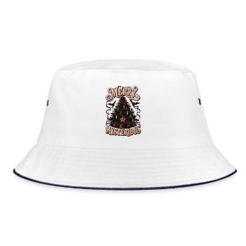 Merry and Mysterious Christmas Tree - Bucket Hat - white/navy - Front