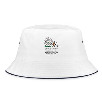 Shepherd and flock: comic scene - Bucket Hat - white/navy - Front
