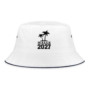 Malle 2027 - Bucket Hat - white/navy - Front