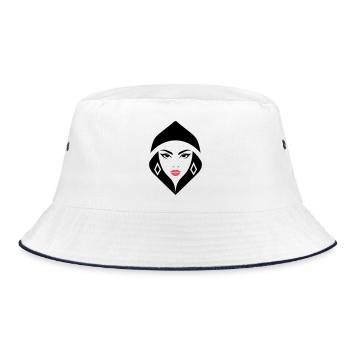 Cobra Queen – powerful, feminine, and commanding - Bucket Hat - white/navy - Front