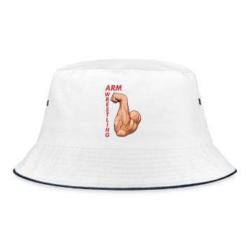 Arm Wrestling Power Arm - Bucket Hat - white/navy - Front