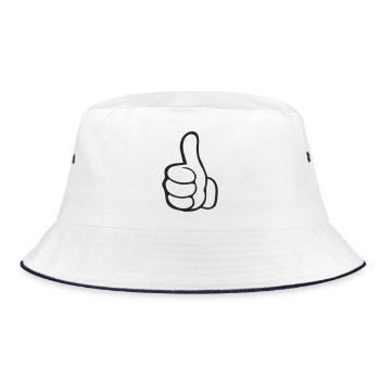 like hand - Bucket Hat - white/navy - Front