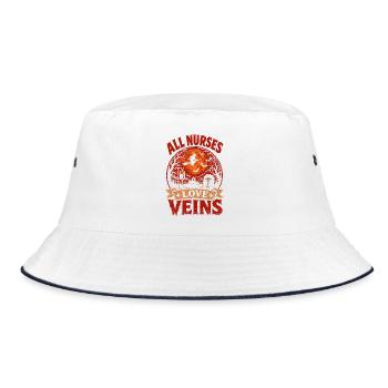 Nurse Nurse Halloween - Bucket Hat - white/navy - Front