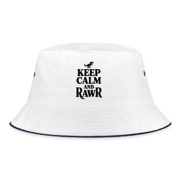 Reste calme et Rawr - Bob - blanc/marine - Devant