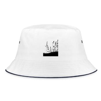 SPIKE - Bucket Hat - Weiß/Navy - Vorne