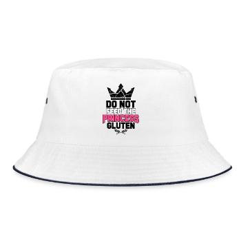 Füttere die Prinzessin nicht - Bucket Hat - Weiß/Navy - Vorne